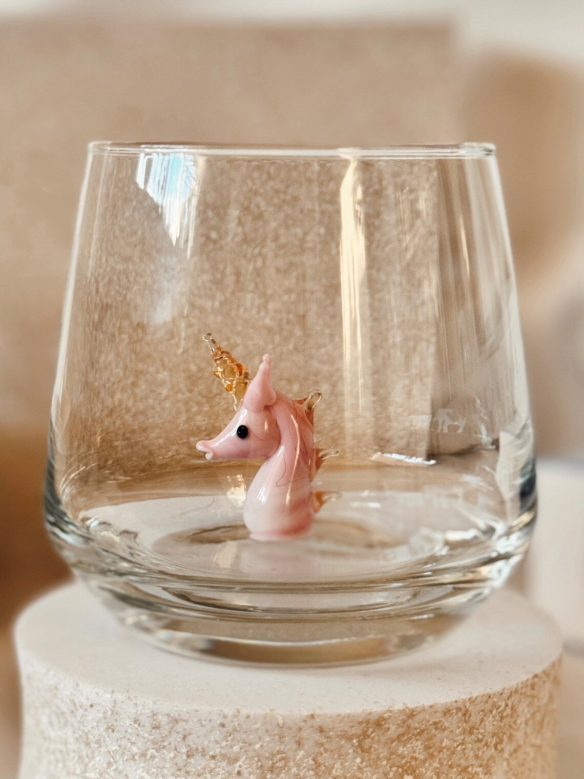 Handmade Murano Unicorn Glass Cups – Tiny Magical Glassware, Perfect Gift for Unicorn Lovers