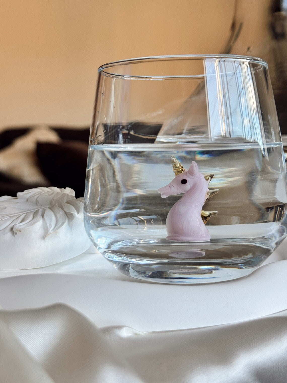 Handmade Murano Unicorn Glass Cups – Tiny Magical Glassware, Perfect Gift for Unicorn Lovers
