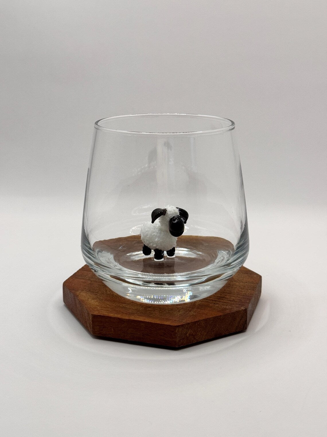 Handmade Murano Sheep Glass Cups – Tiny Rustic Animal Glassware, Perfect Gift for Animal Lovers