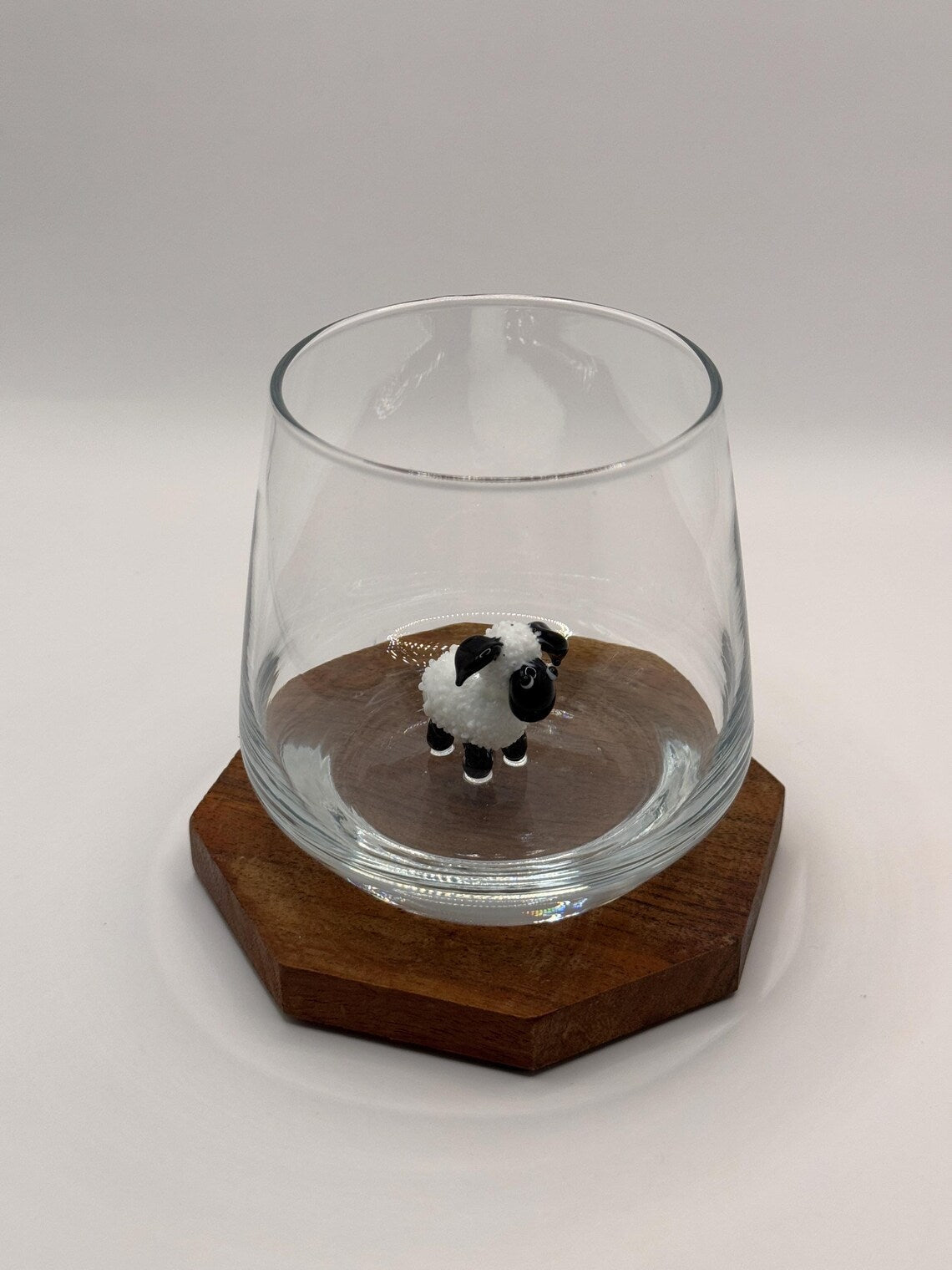Handmade Murano Sheep Glass Cups – Tiny Rustic Animal Glassware, Perfect Gift for Animal Lovers