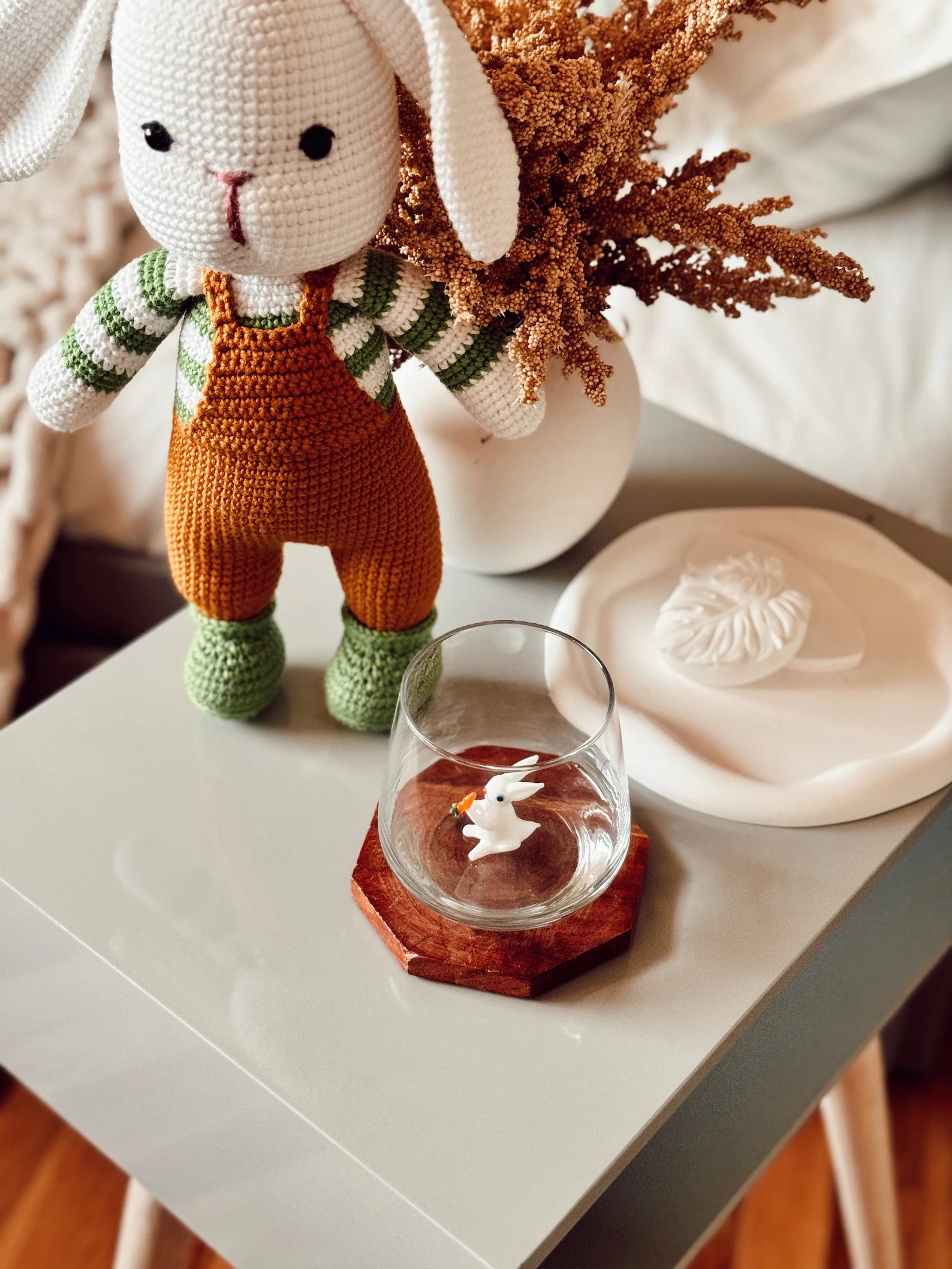 Tiny Rabbit Murano Glass Cups – Handmade Animal Drinkware, Unique Collectible Gift