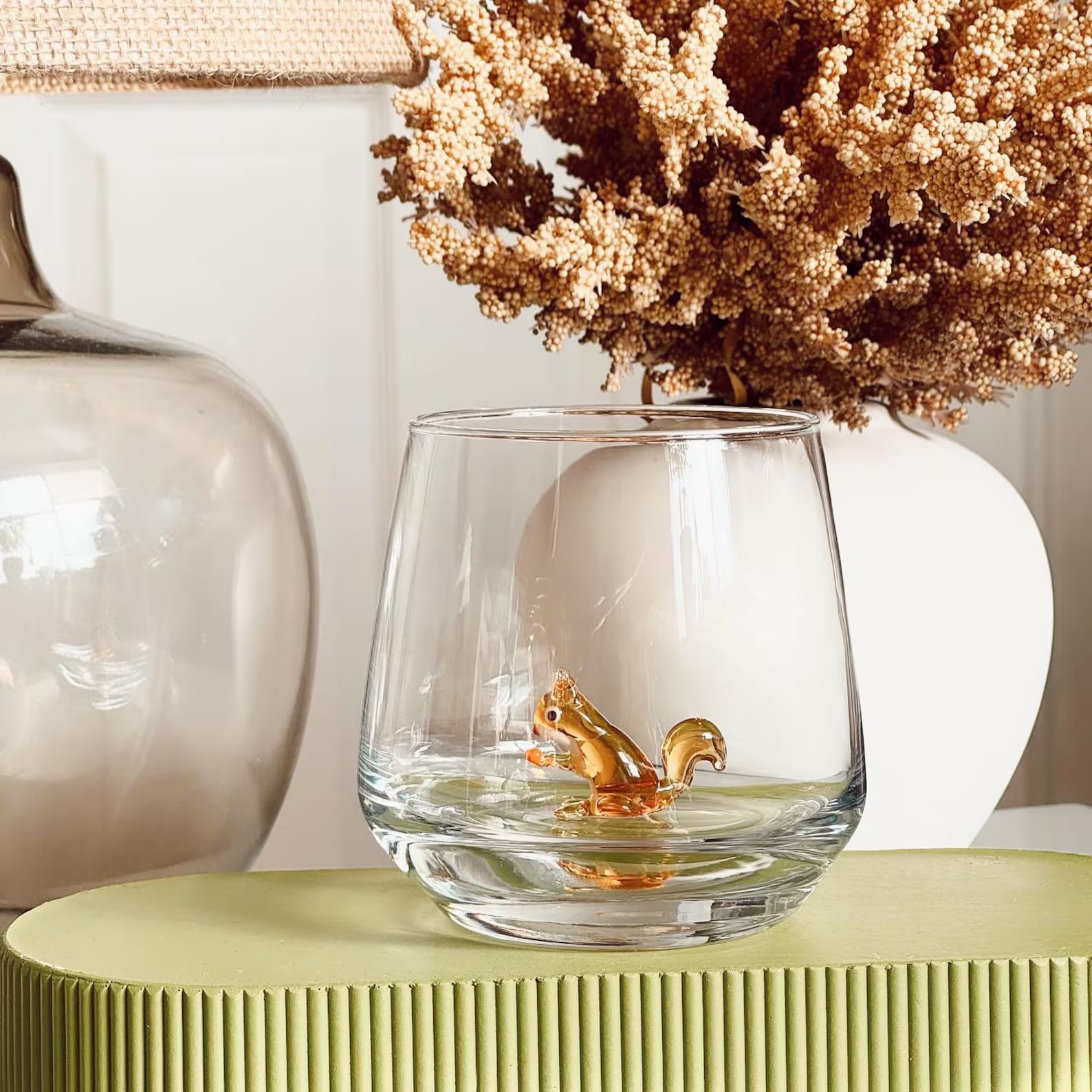 Handmade Murano Squirrel Glass Cups – Tiny Animal Glassware, Perfect Gift for Nature Lovers