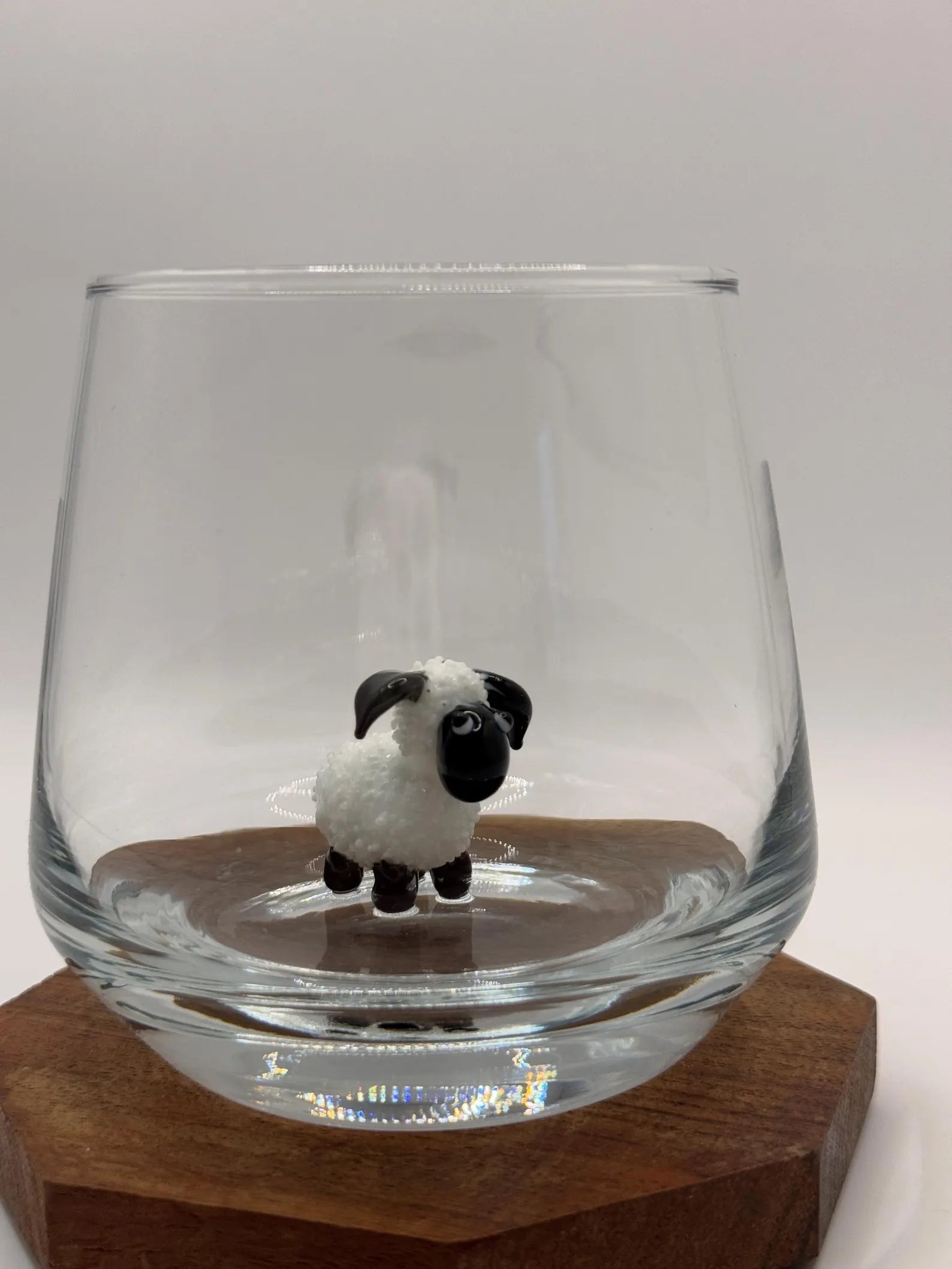 Handmade Murano Sheep Glass Cups – Tiny Rustic Animal Glassware, Perfect Gift for Animal Lovers