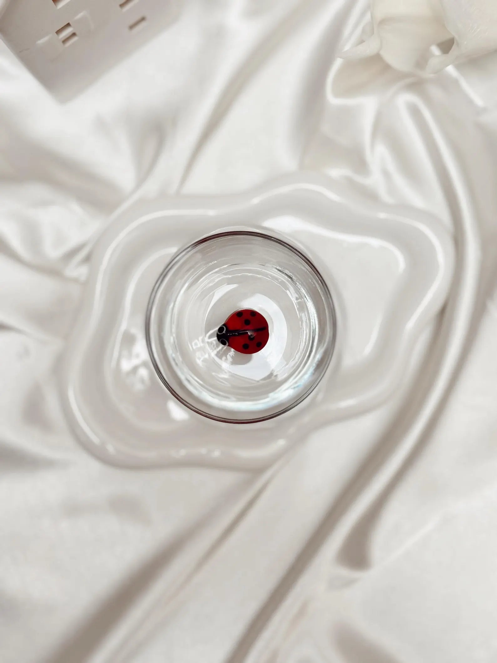 Tiny Ladybug Murano Glass Cups – Handmade Nature Drinkware, Unique Collectible Gift