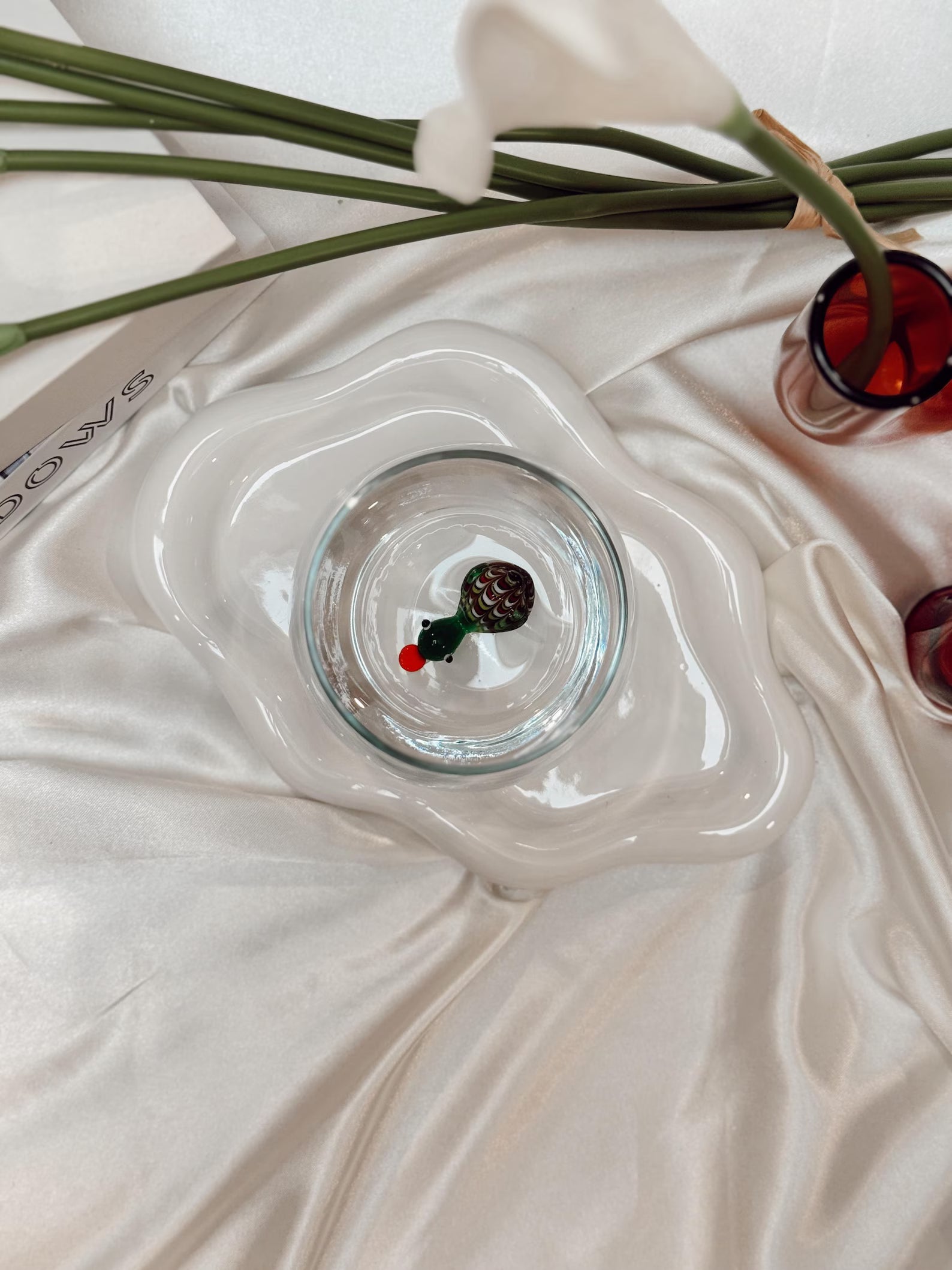 Tiny Duck Murano Glass Cups – Handmade Unique Drinkware, Collectible Gift for Animal Lovers