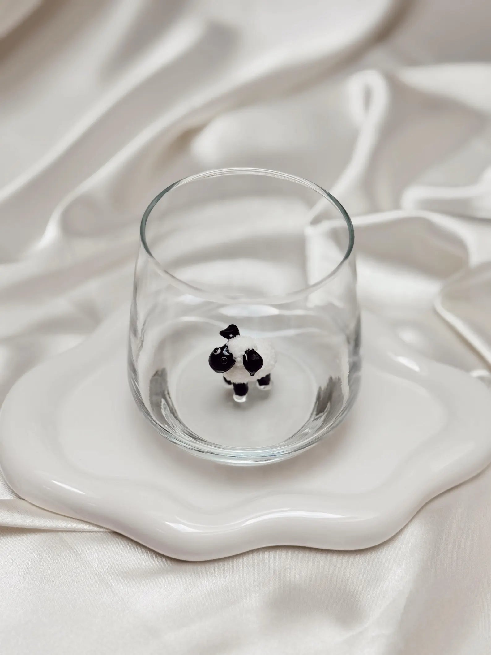 Handmade Murano Sheep Glass Cups – Tiny Rustic Animal Glassware, Perfect Gift for Animal Lovers