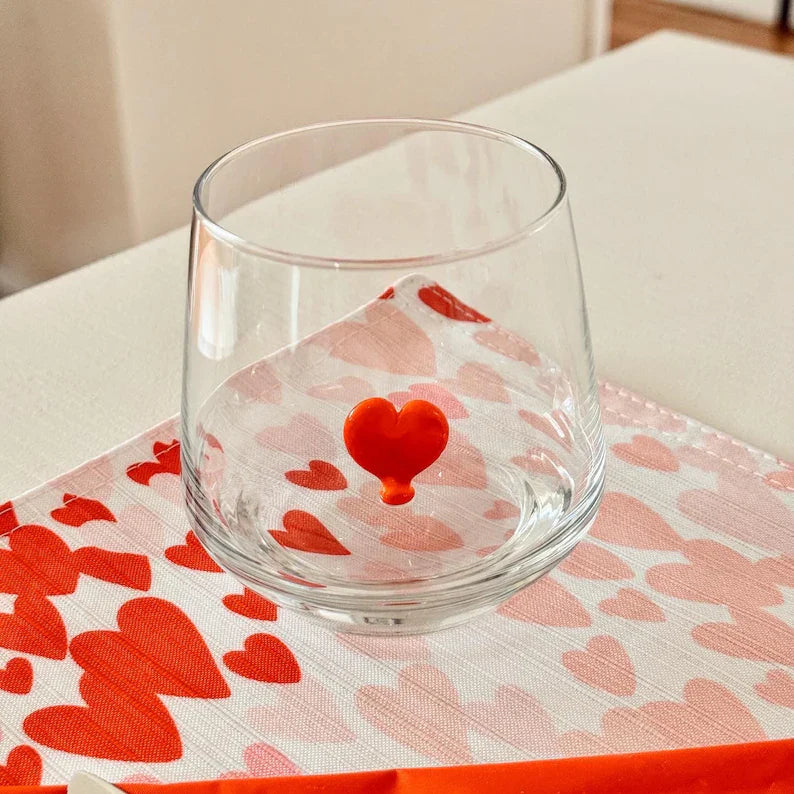 Red Heart Murano Glass – Handmade Romantic Drinkware, Unique Valentine’s Gift