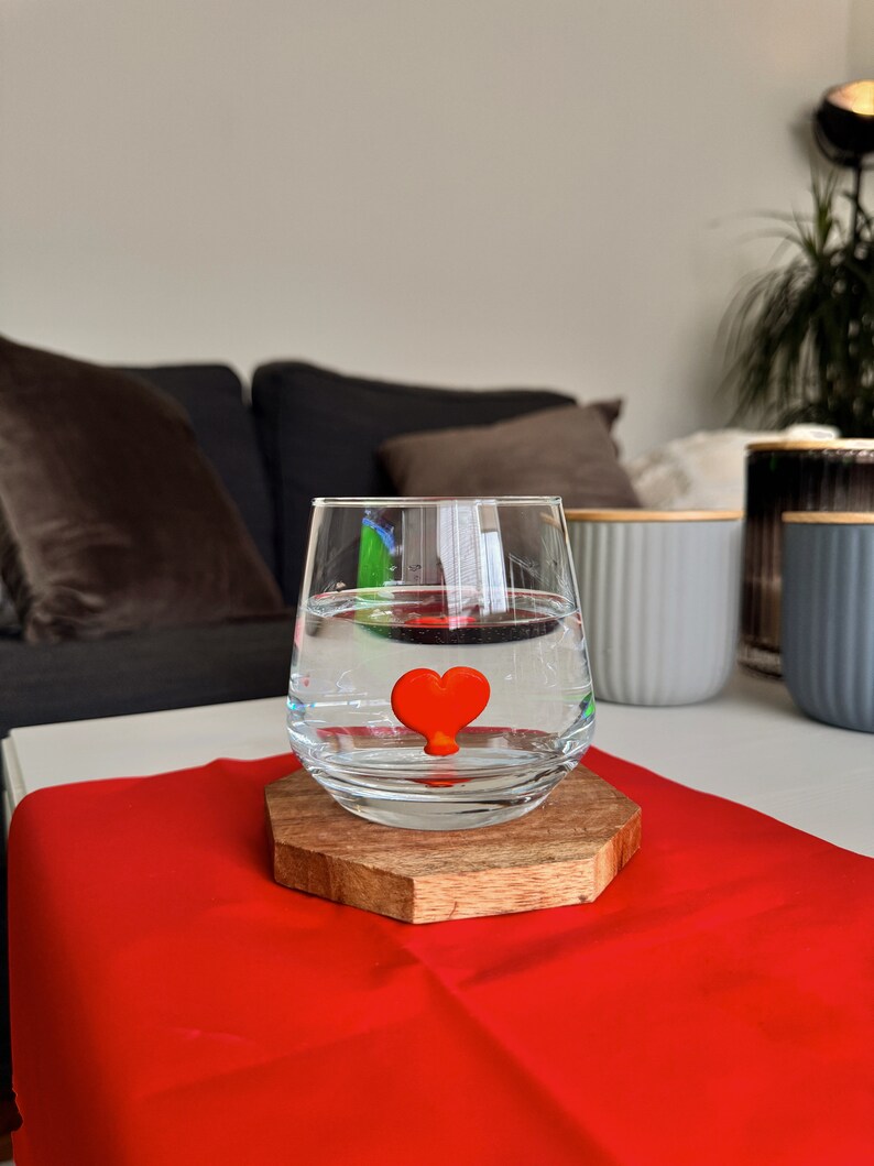 Red Heart Murano Glass – Handmade Romantic Drinkware, Unique Valentine’s Gift