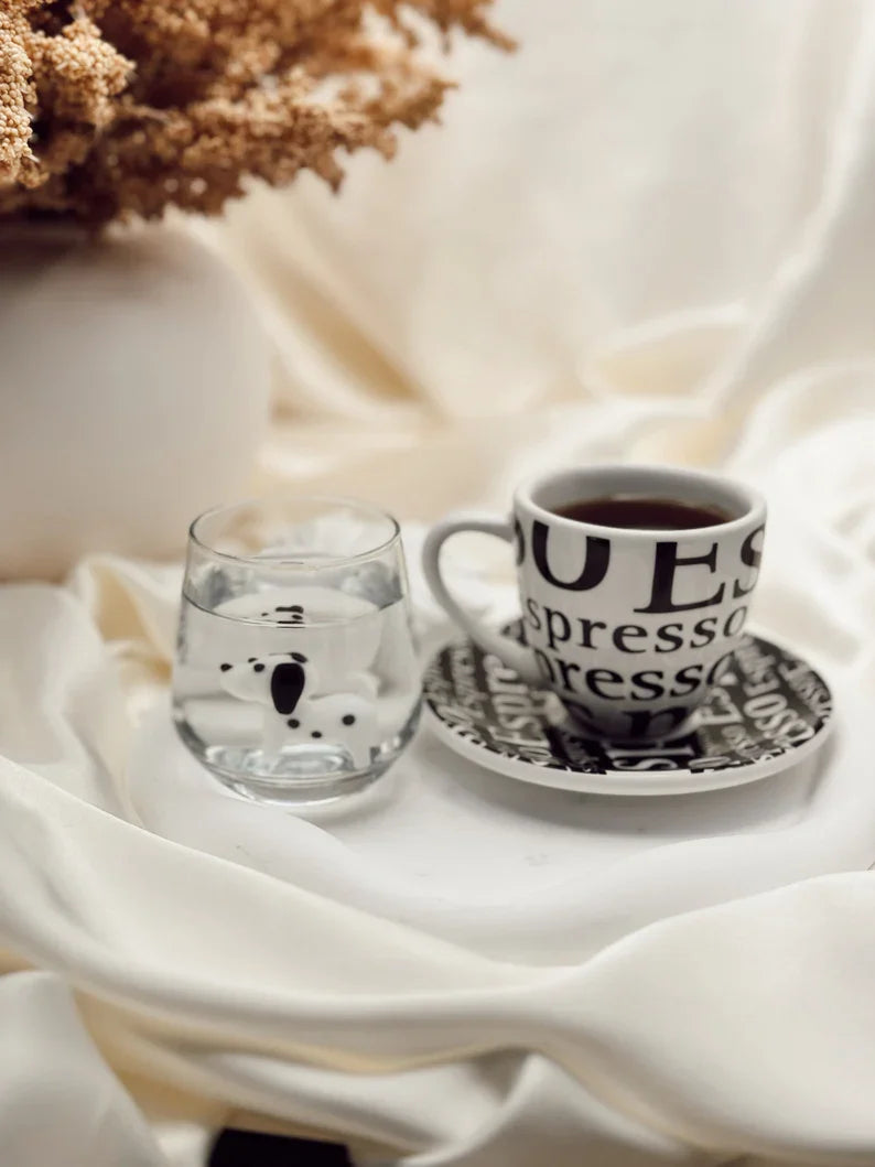 Dog Shot Glass Set – Handmade Murano Glass Drinkware Collection, Unique Animal Barware Gift